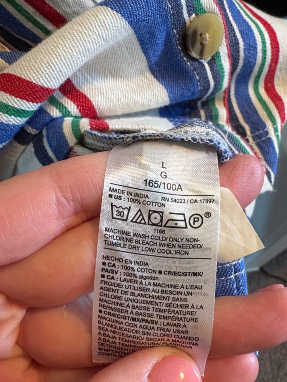 Old Navy 100% Cotton Striped Sleeveless dress - Red, Blue, Green, White - Picture 4 of 7